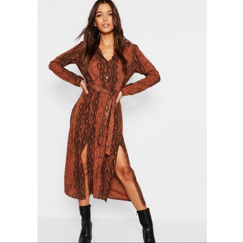 NWT Snake Print Midi